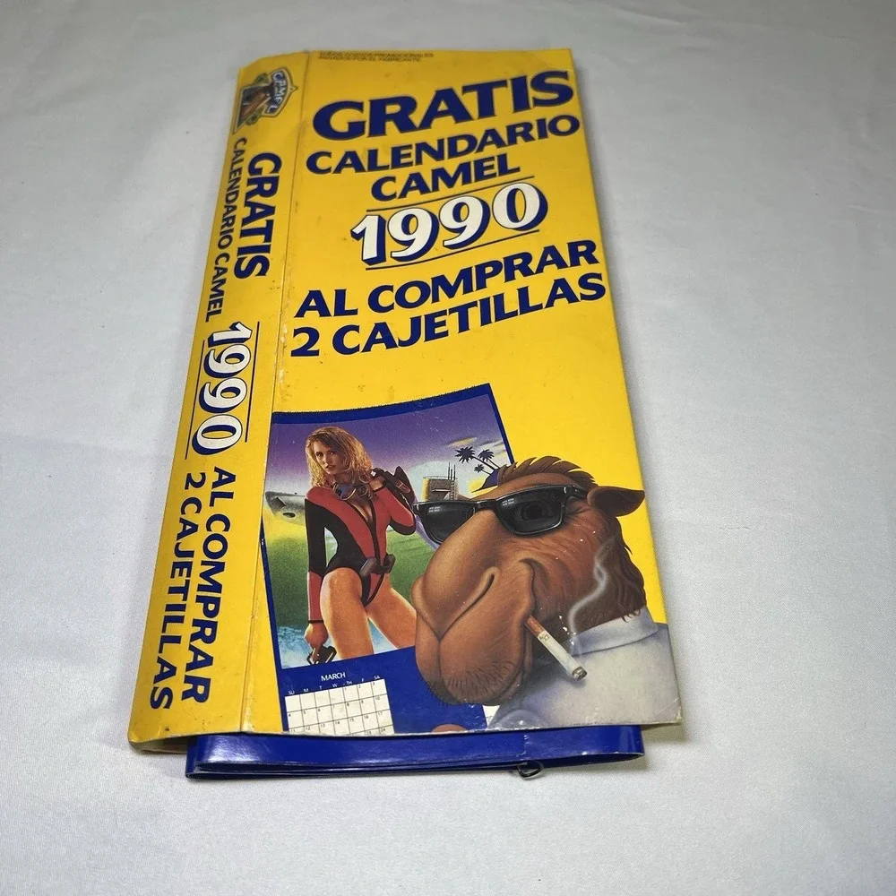 Rare Vintage JOE CAMEL‎ 1990 Cigarette Wall Calendar Tobacco Advertising
